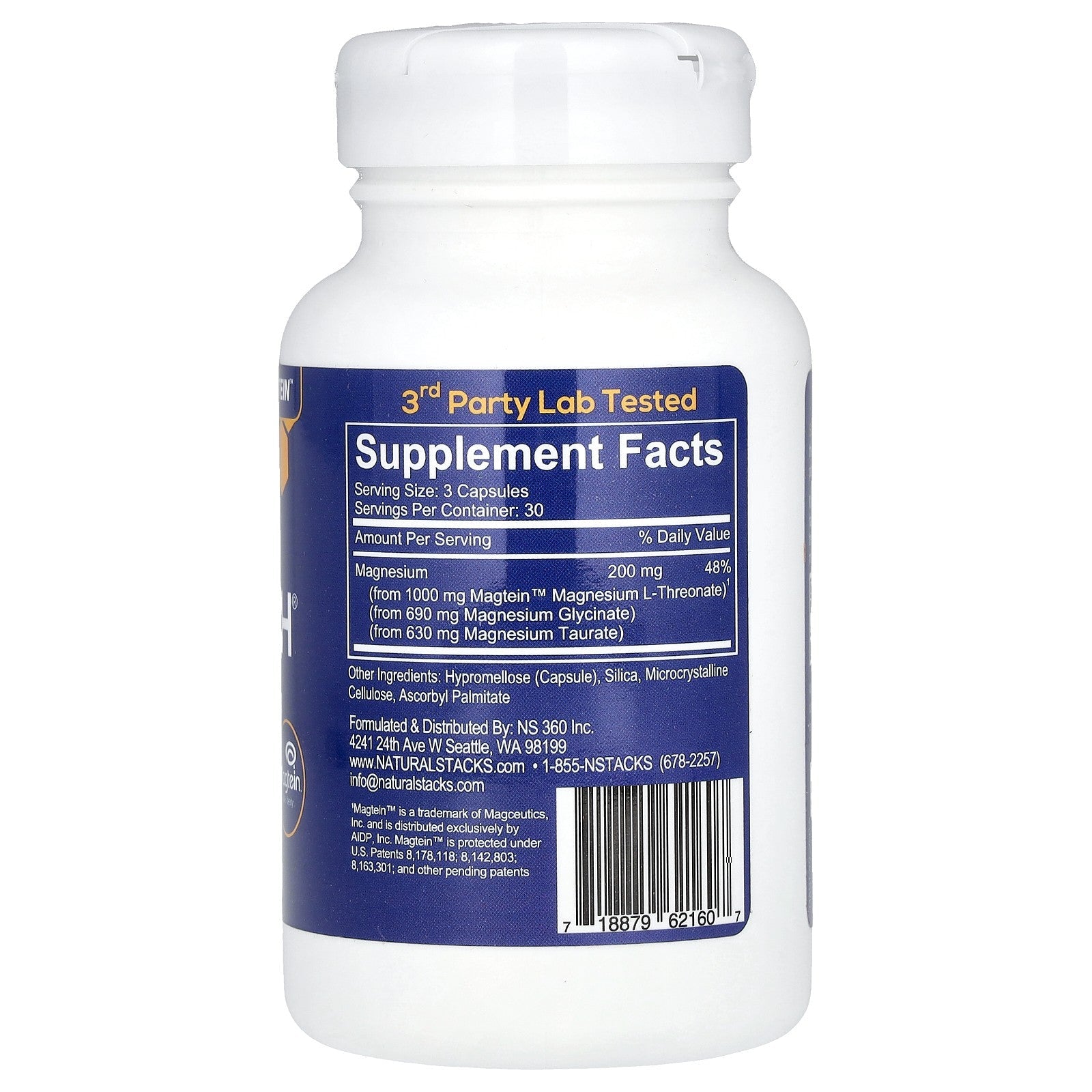 Magtech®, Magnesium Complex, 90 Vegetarian Capsules (66.6 Mg per Capsule)