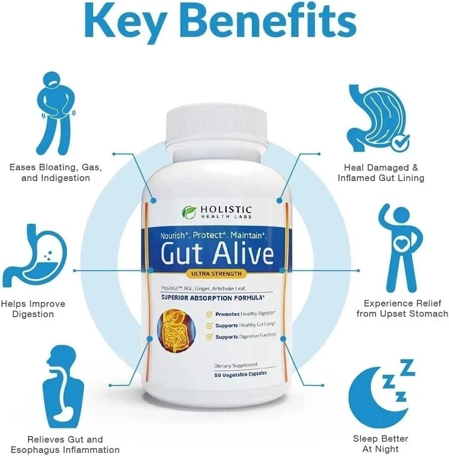 Gut Alive For Restoring Gut Lining - 60 Count